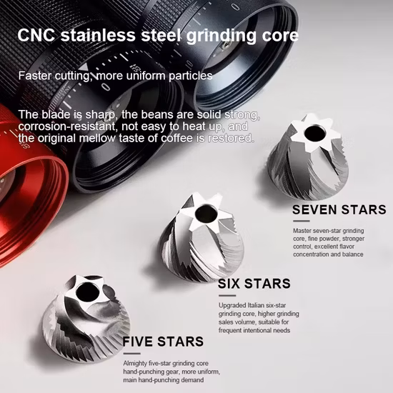 Портативная кофемолка для эспрессо, ручная кофемолка с внешней регулировкой